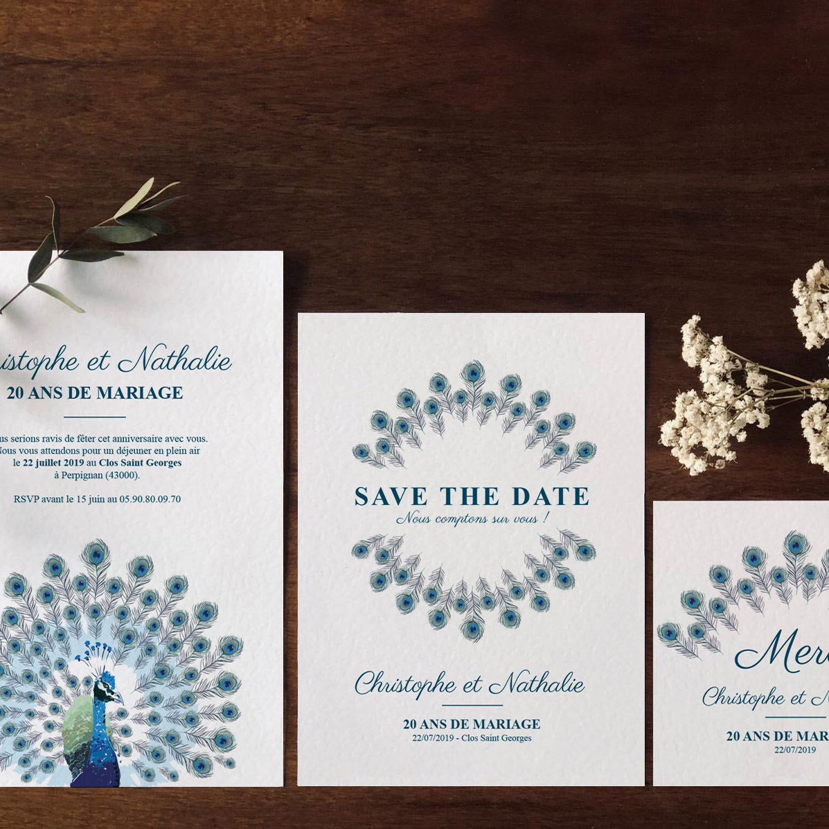 Kit cartes Paon miniature