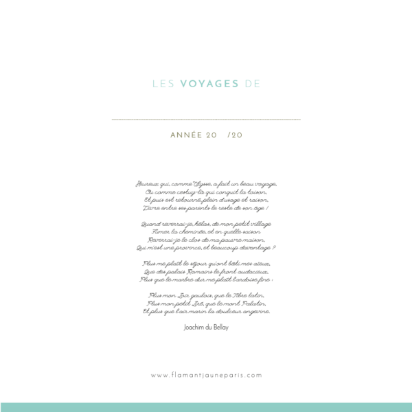 Cahier de voyages Ulysse - Flamant Jaune Paris - Papeterie de maison